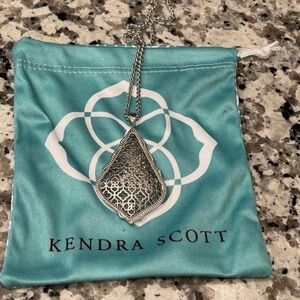 Kendra Scott Silver Filigree Pendant Necklace